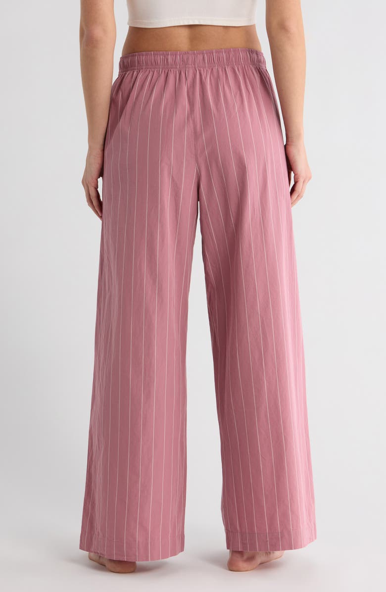 Nordstrom Cotton Poplin Pajama Pants, Alternate, color, Pink Wide Pinstripe