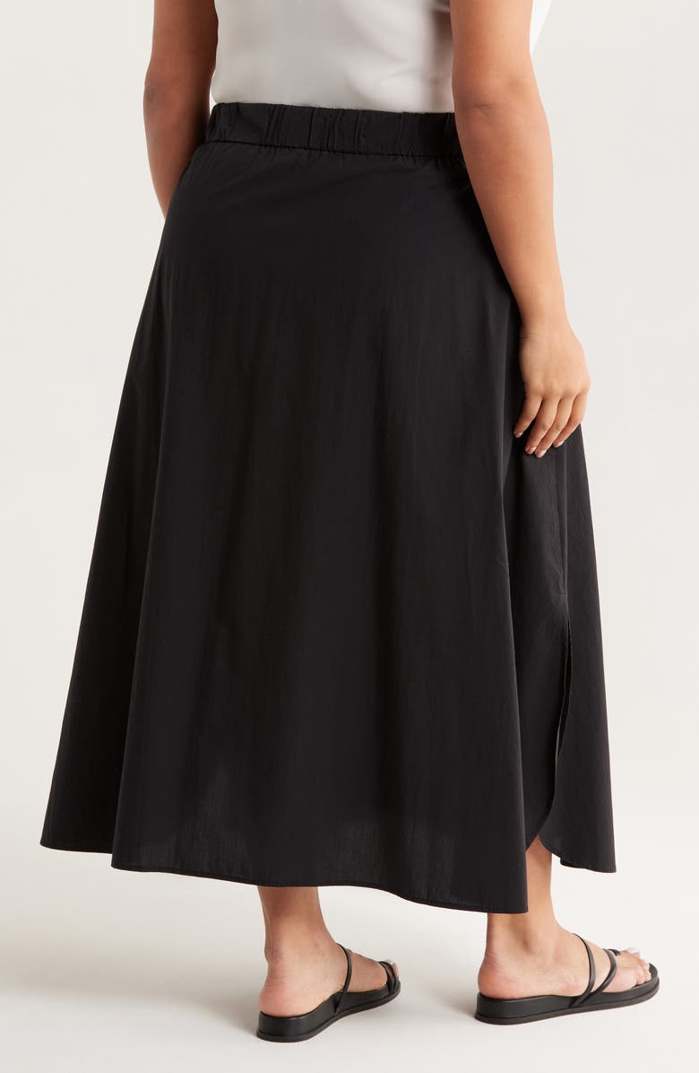 Eileen Fisher Organic Cotton Poplin Maxi Skirt, Alternate, color, 