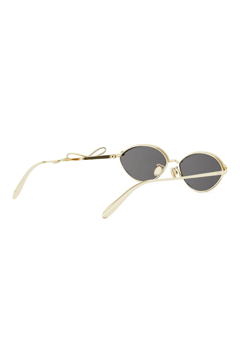DiorBow R1U 55mm Oval Sunglasses, Alternate, color, SHINY GOLD DH / SMOKE
