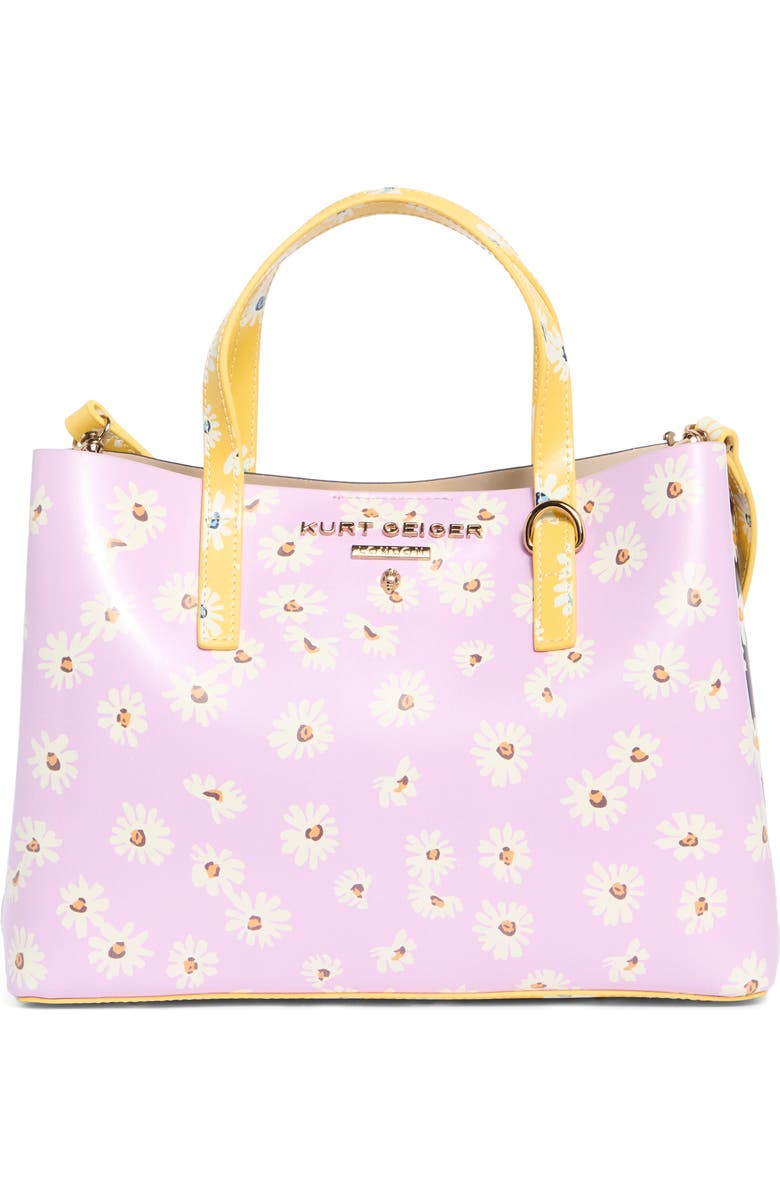 Kurt Geiger London Hampstead Small Tote, Main, color, Lavender/ Black Multi