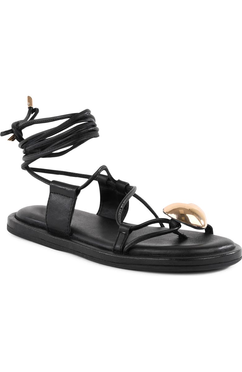Seychelles Take You There Ankle Wrap Sandal, Main, color, Black