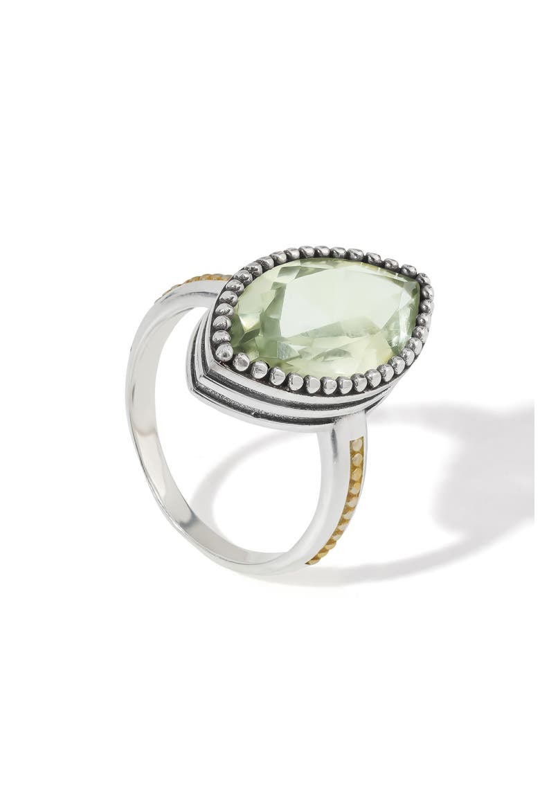 Marquise Cut Green Quartz Ring, Main, color, GREEN