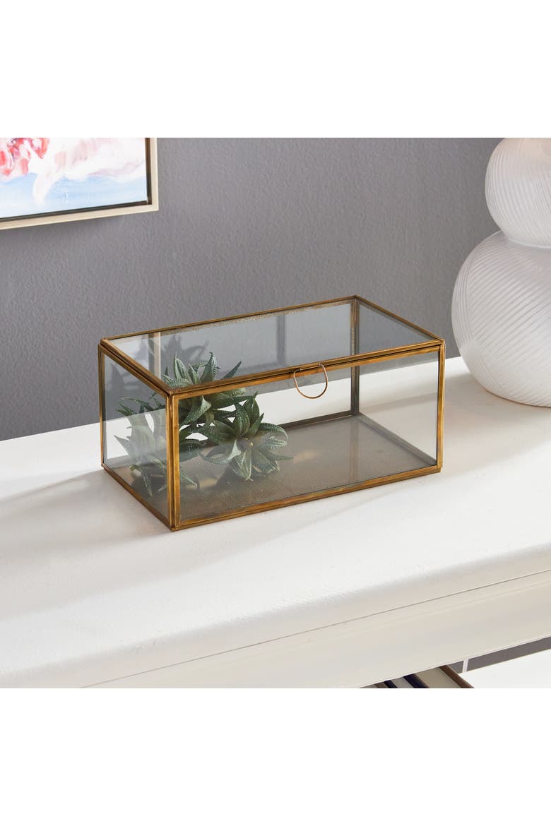 Arwen Rectangular Display Box, Alternate, color, Gold