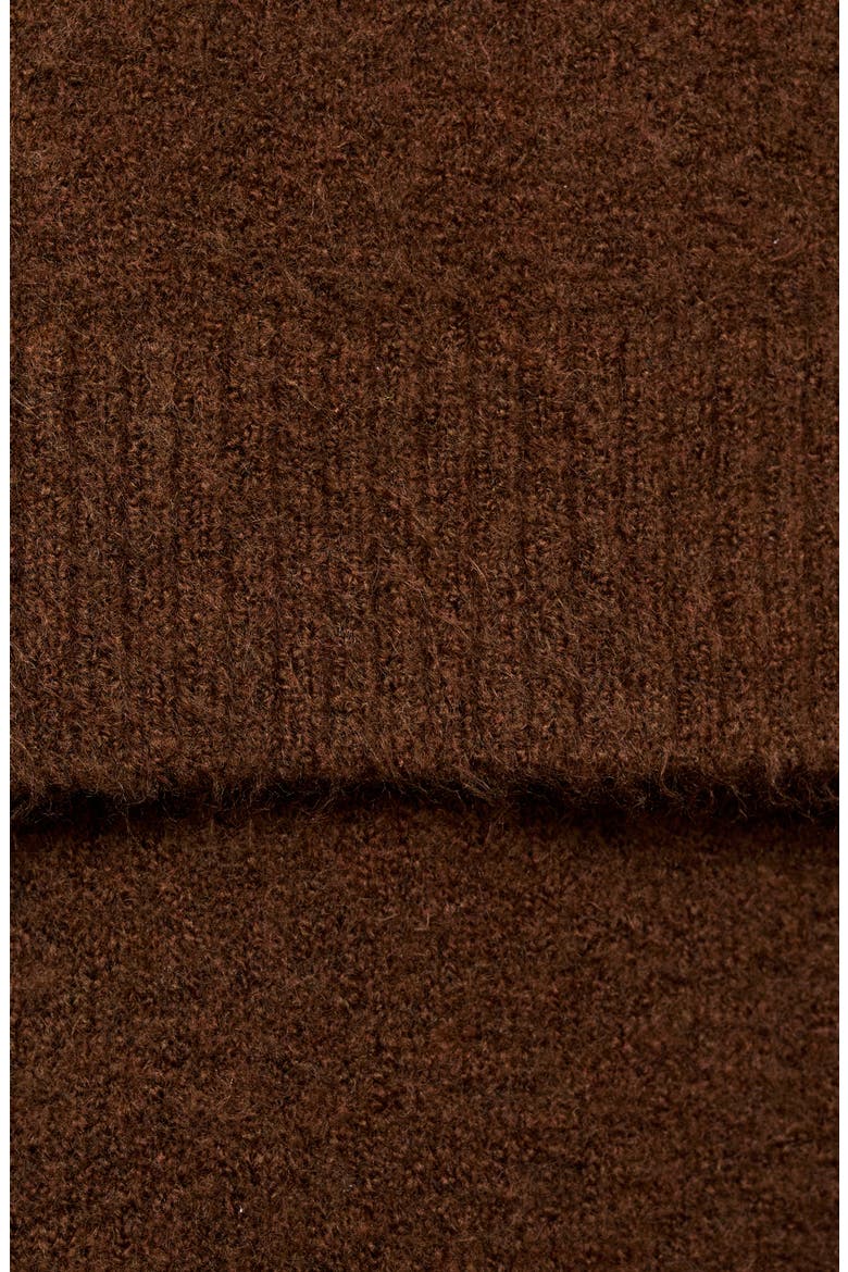Leire Tie Neck Sweater, Alternate, color, BROWN