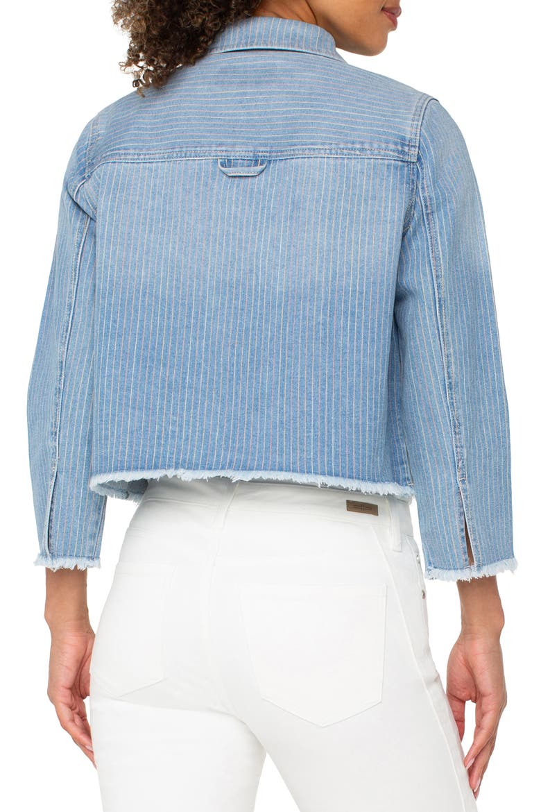 Stripe Crop Denim Shacket, Alternate, color, SUNSET STRIPE