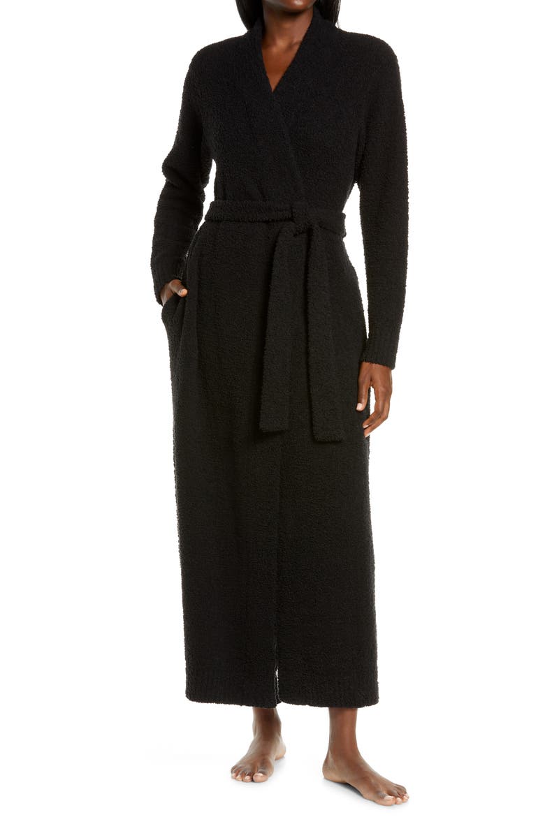 Lenny Sweater Robe, Main, color, BLACK
