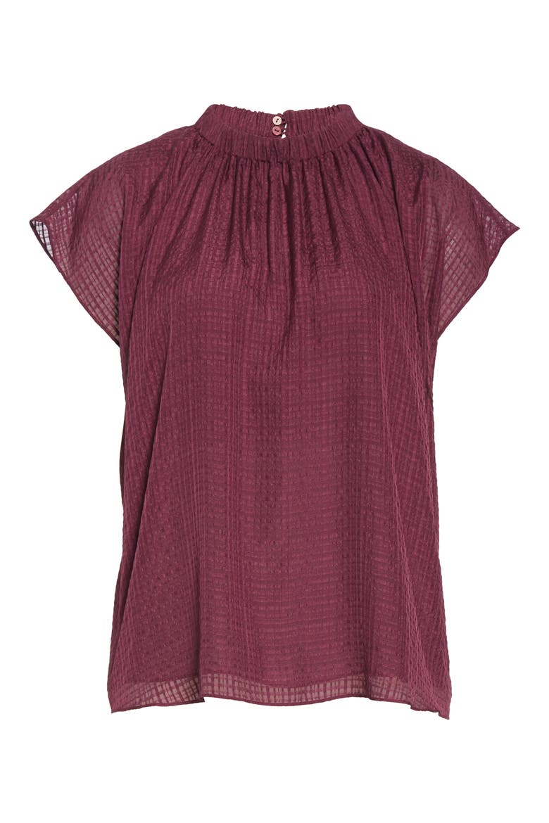 Gathered Silk Top, Alternate, color, PURPLE NECTAR