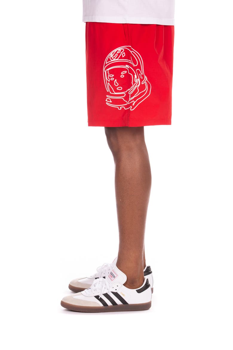 BB Helmet Nylon Drawstring Shorts, Alternate, color, RED