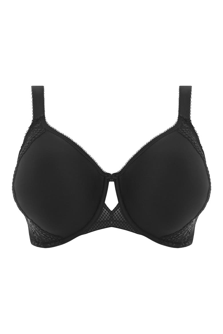 Charley Full Figure Spacer Underwire Bra, Alternate, color, BLACK
