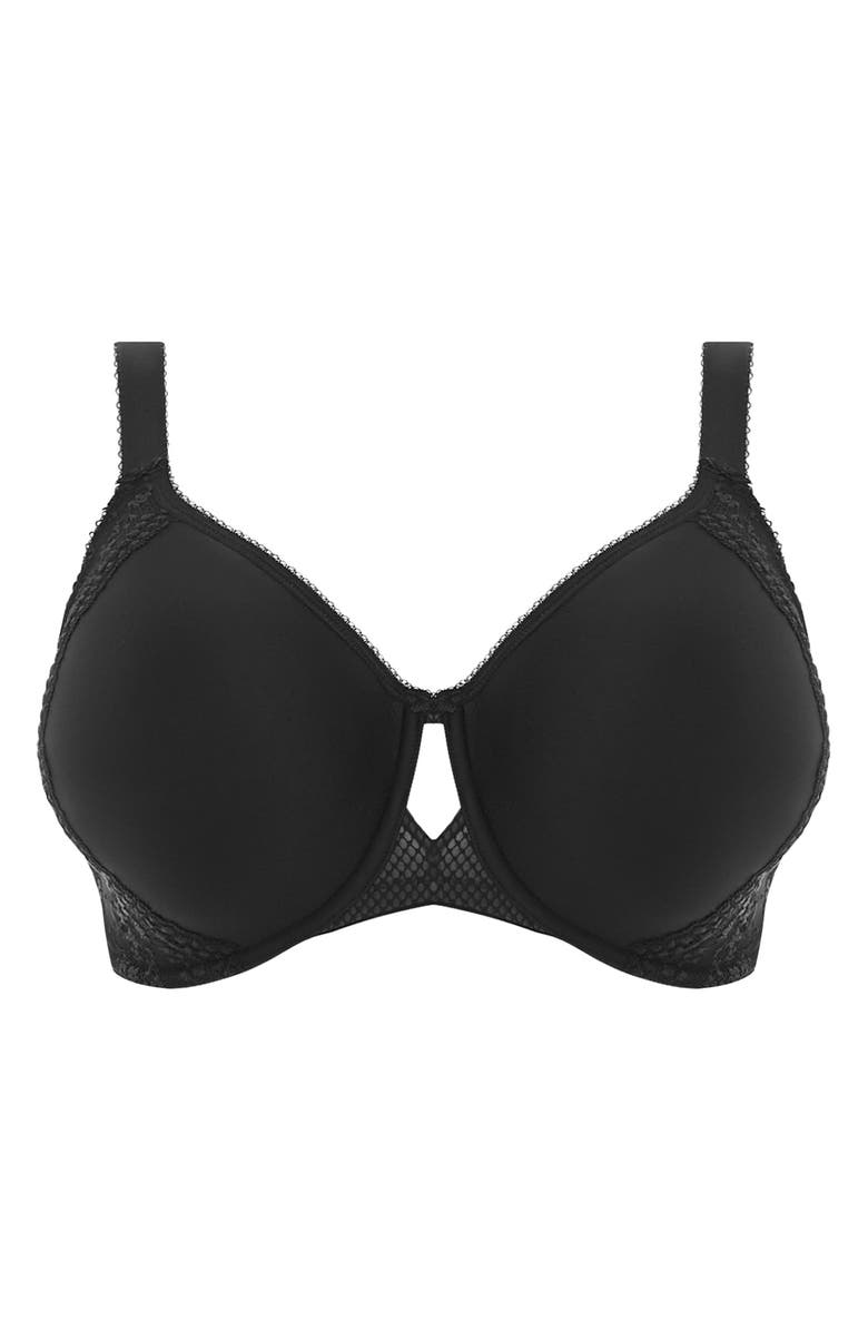 Elomi Charley Full Figure Spacer Underwire Bra, Alternate, color, Black