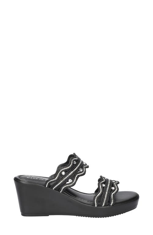 EASY STREET EASY STREET SELVA PLATFORM WEDGE SLIDE SANDAL