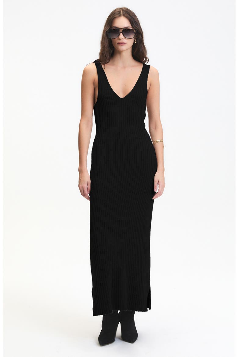 Randy Knit Body Con Maxi Dress, Main, color, BLACK