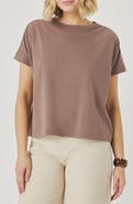 Splendid Rebecca Shirred Sleeve Cotton Blend T-Shirt
