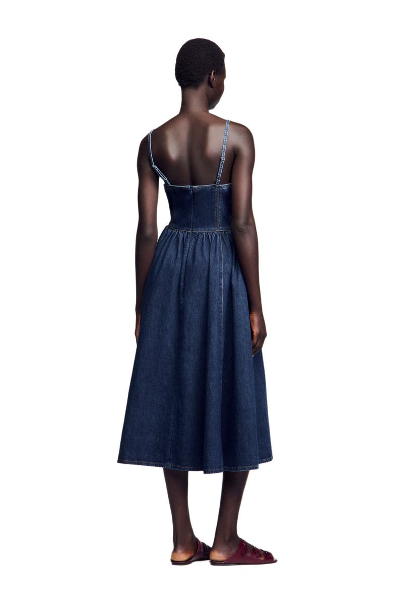 SANDRO Midi denim dress, Alternate, color, 