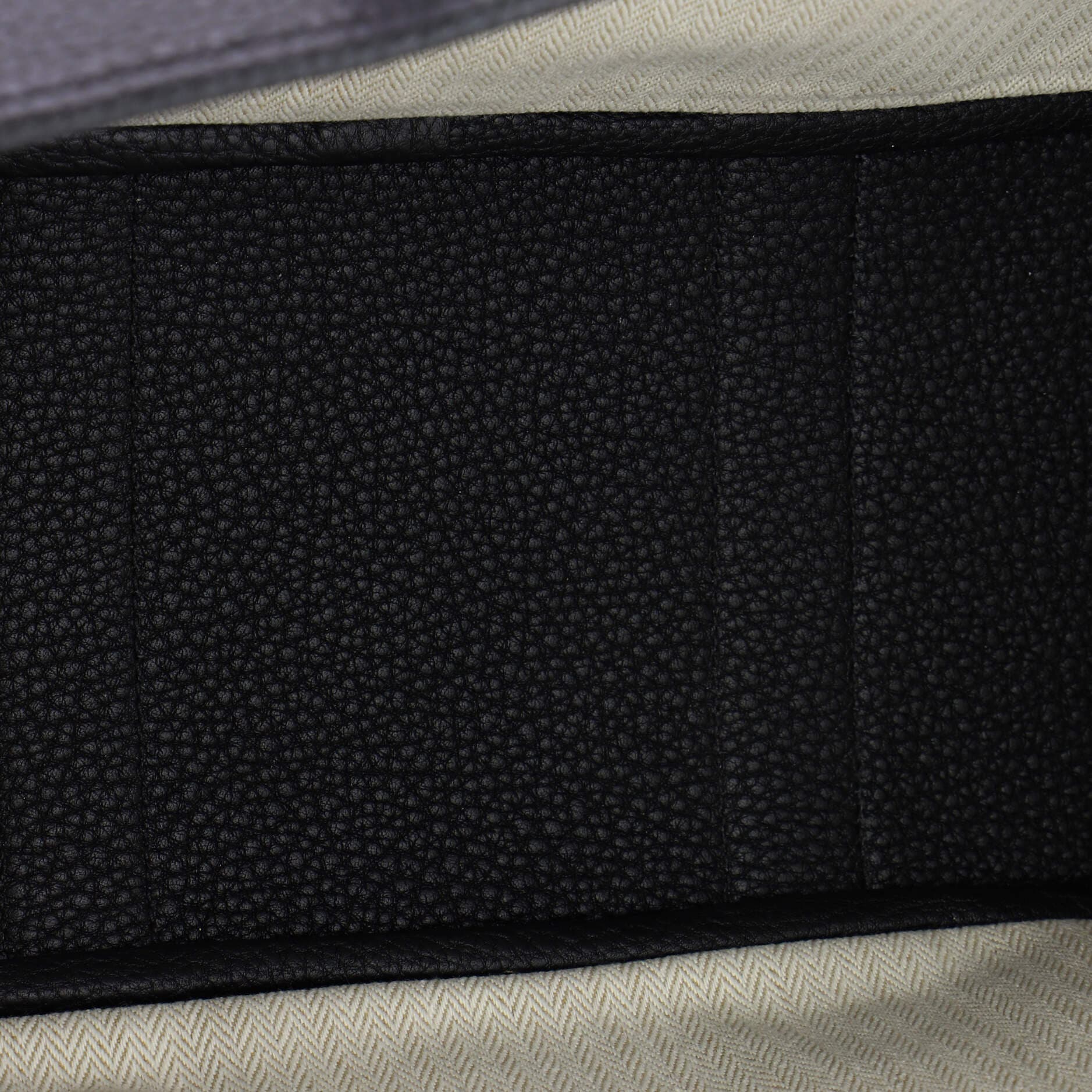 Pre-Owned Hermes Garden Party Tote Leather 30, Alternate, color, Noir