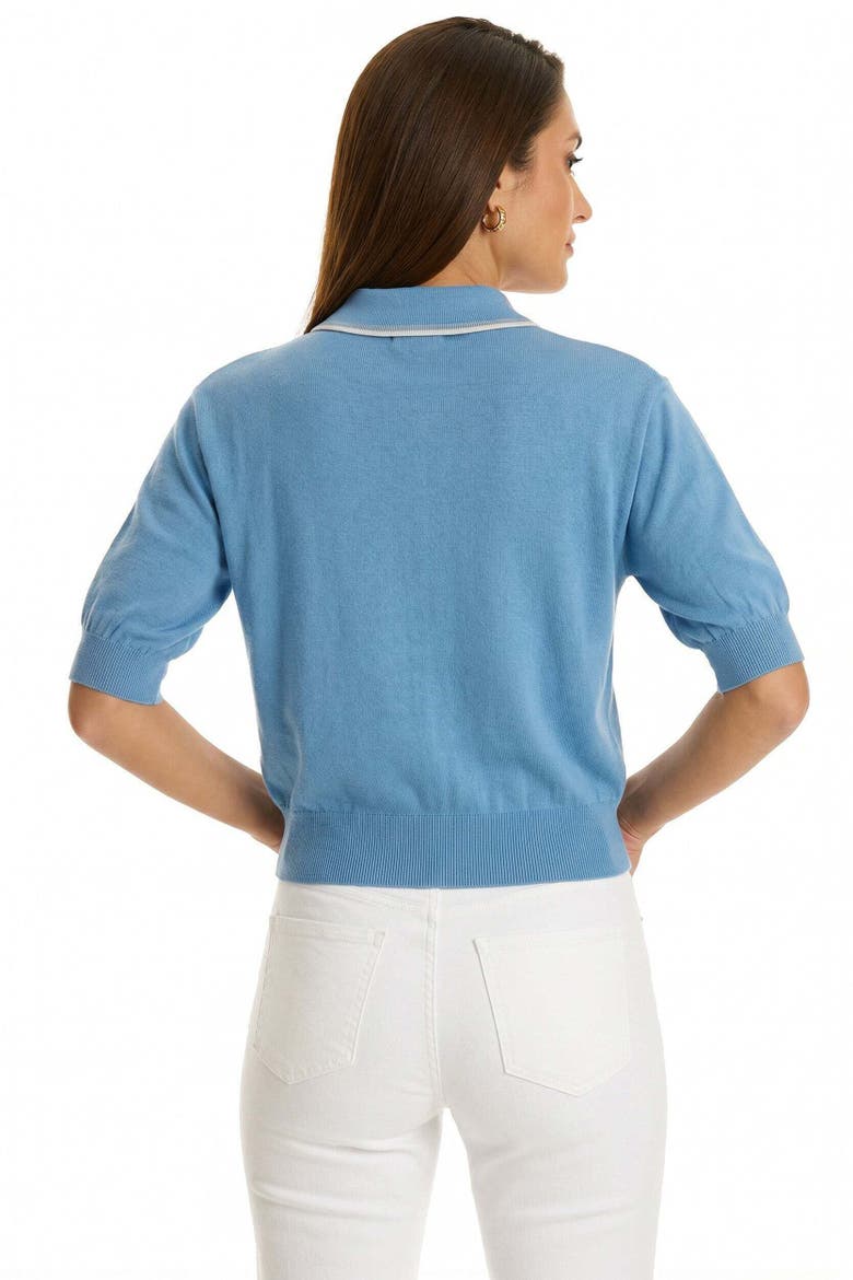 Bobbi Polo Shirt, Alternate, color, Serene Blue