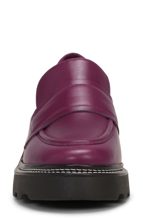 Vince Camuto Chantie Platform Loafer In Dark Purple