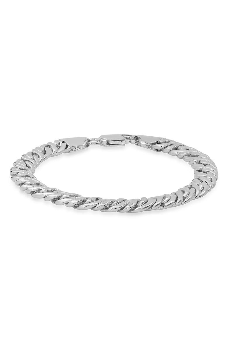 STEELTIME Curb Chain Bracelet, Main, color, Metallic