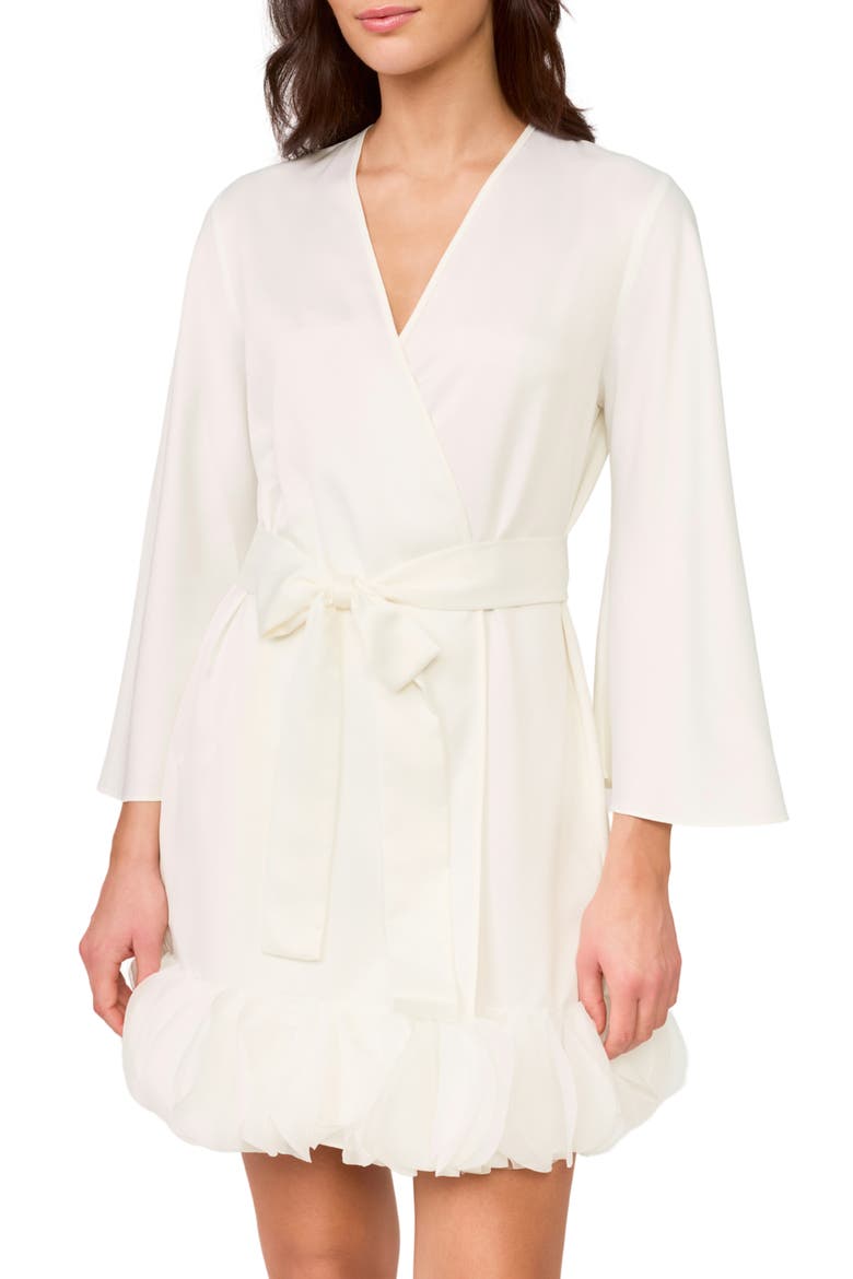 Villa Charmeuse & Organza Wrap, Main, color, IVORY