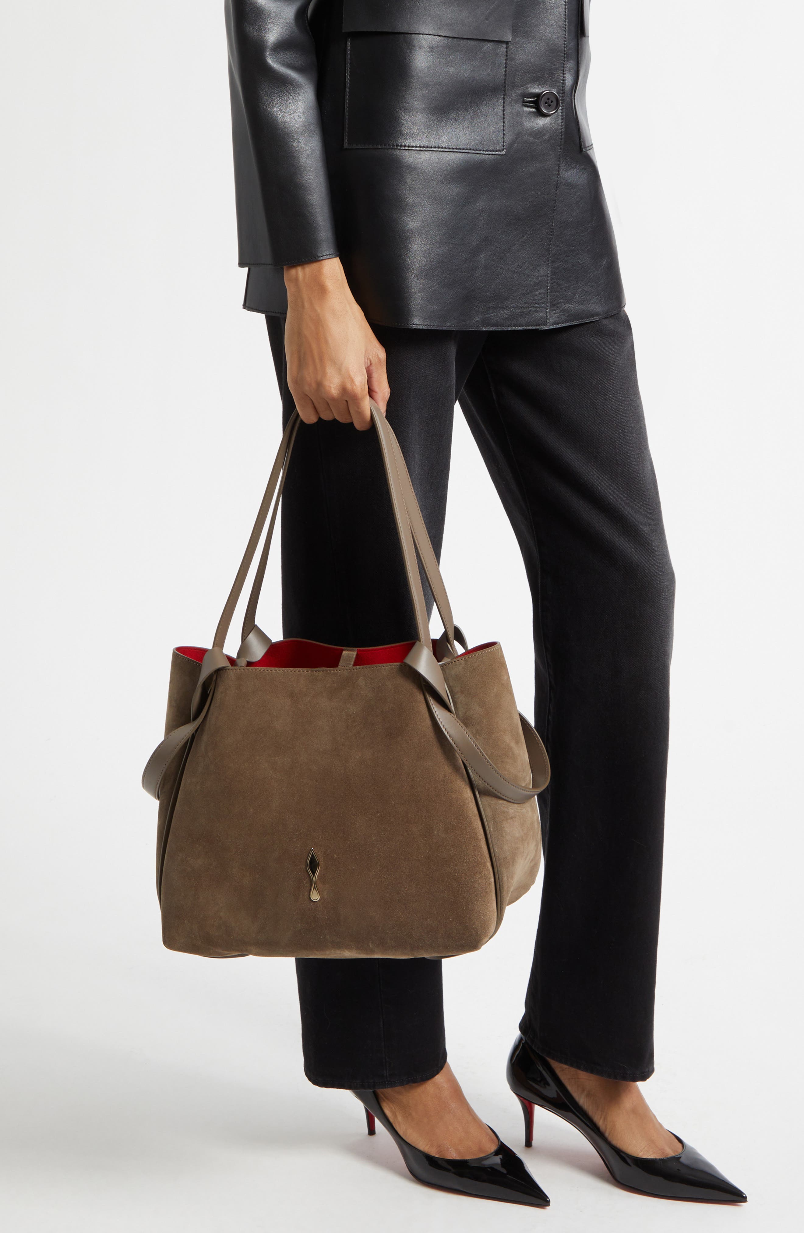 Bettina Small Leather Tote, Alternate, color, E448 SILEX
