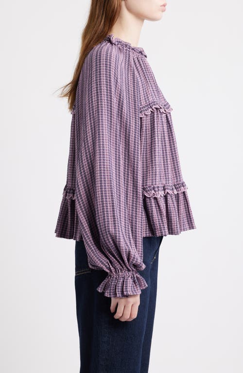 Treasure & Bond Long Sleeve Plaid Woven Shirt In Multi