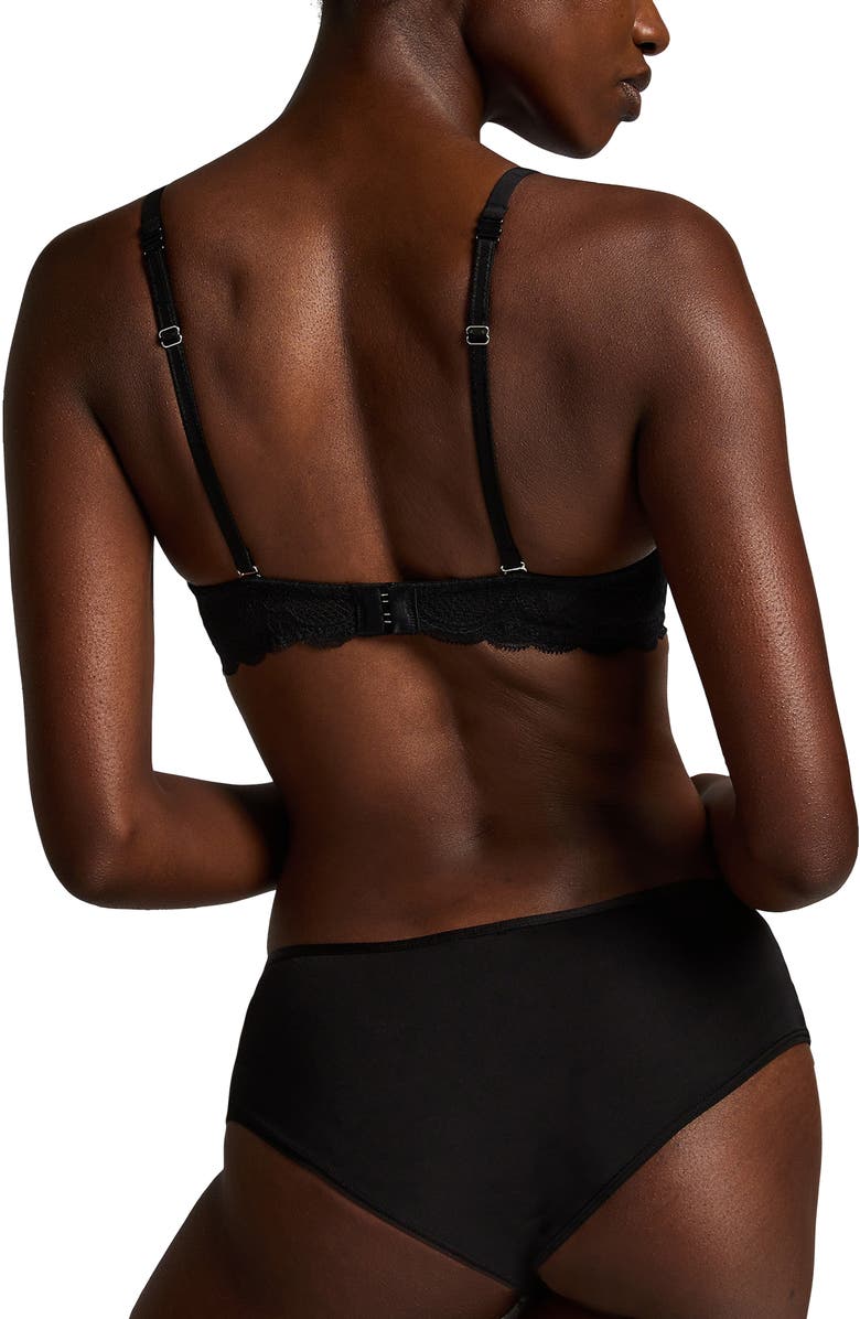 Hunkemöller Angie Padded Underwired Push-Up Bra, Alternate, color, Black