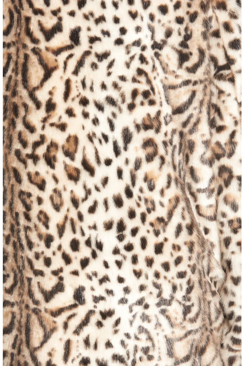 Cheetah Print Faux Fur Coat, Alternate, color, CHEETAH