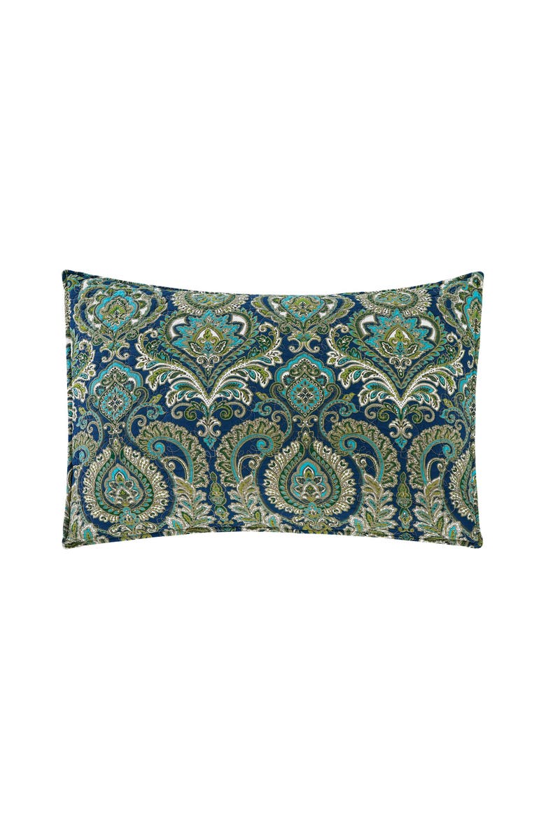 Kingstown Paisley Damask Quilt Set, Alternate, color, Green