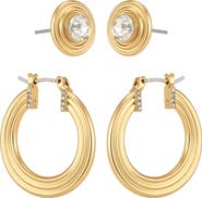 Vince Camuto Set of 2 Hoop and Stud Earrings