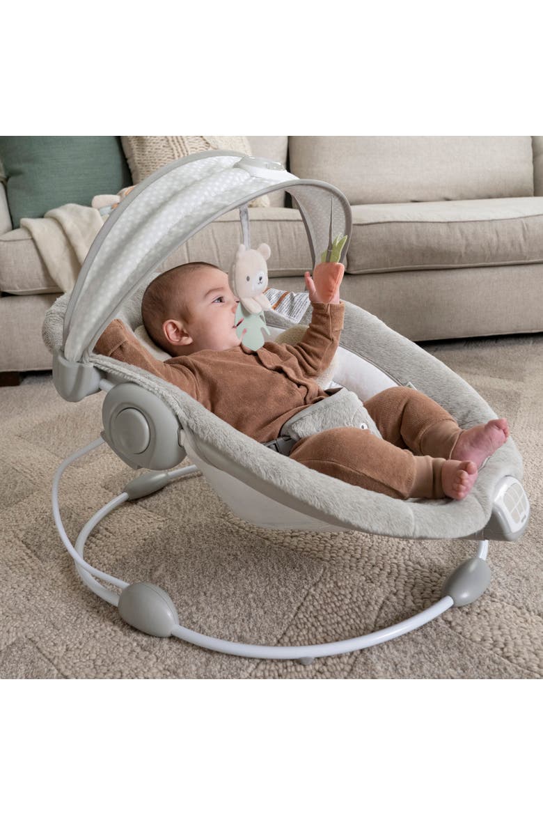 InLighten Baby Bouncer Seat with Light Up Toy Bar, Alternate, color, Nate