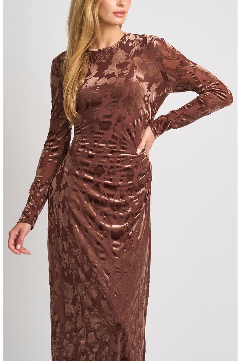 Max Burnout Maxi Dress, Alternate, color, RUSSET BROWN