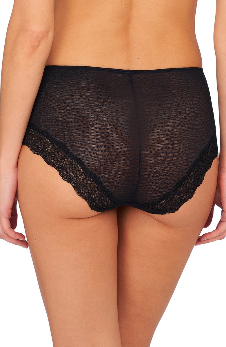Natori Beyond Stretch Lace Briefs, Alternate, color, Black