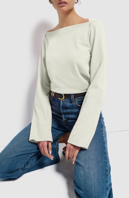 NATION LTD NATION LTD BRYCE LONG SLEEVE BOAT NECK COTTON T-SHIRT