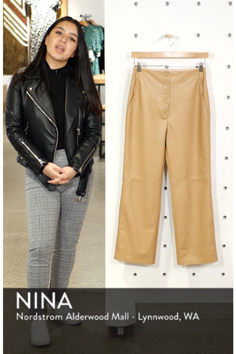 Sora Faux Leather Crop Flare Pants video