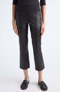 Vince Crop Flare Stretch Leather Pants