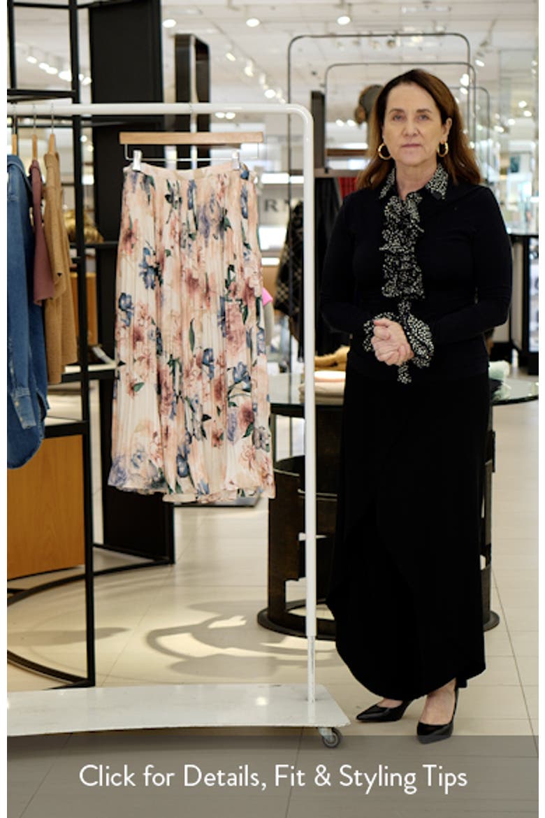 Aria Floral Pleated Skirt video