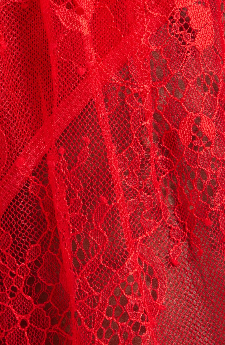 KILO BRAVA Lace Skirted Thong, Alternate, color, Classic Red