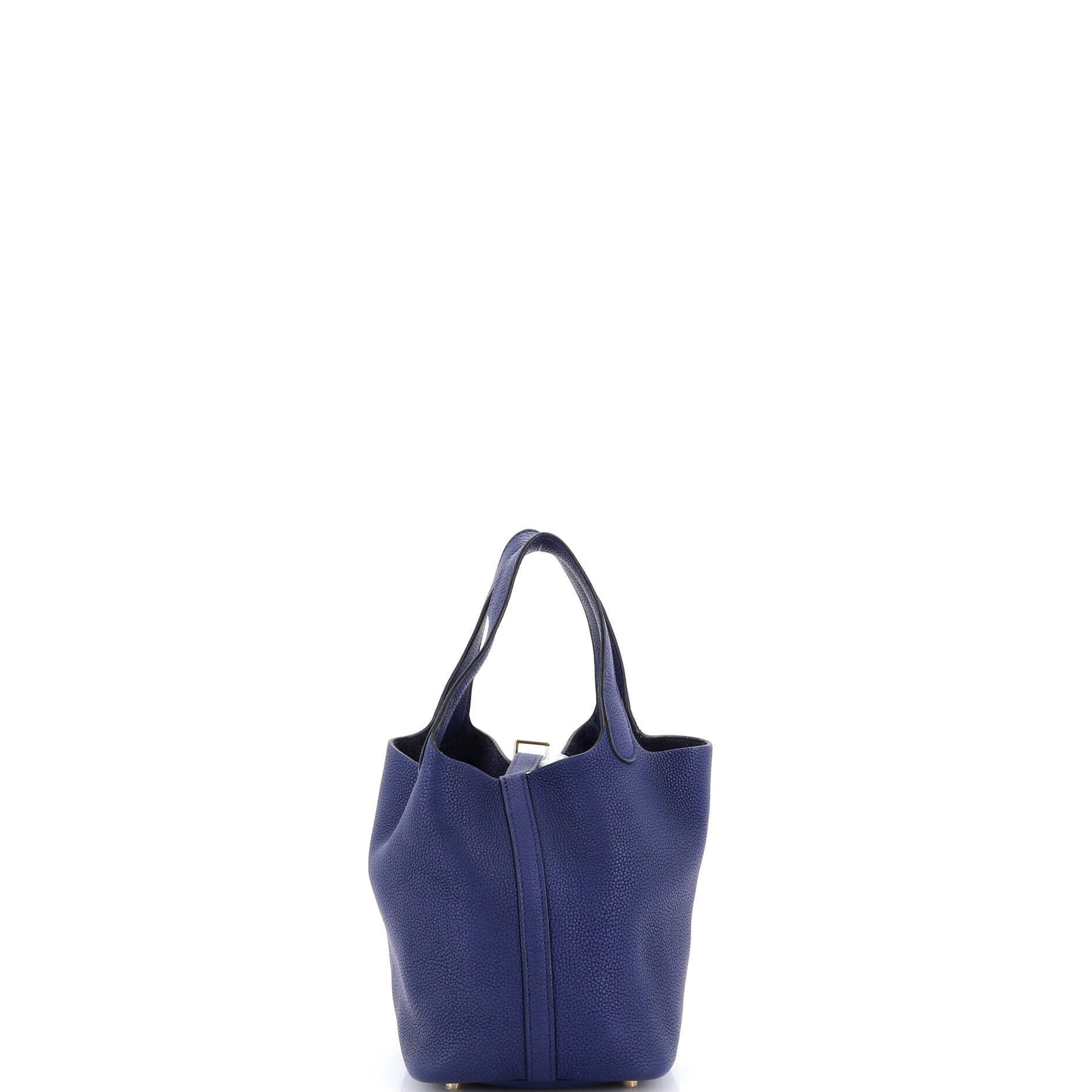 Pre-Owned Hermes Picotin Lock Bag Maurice PM, Alternate, color, Bleu Saphir