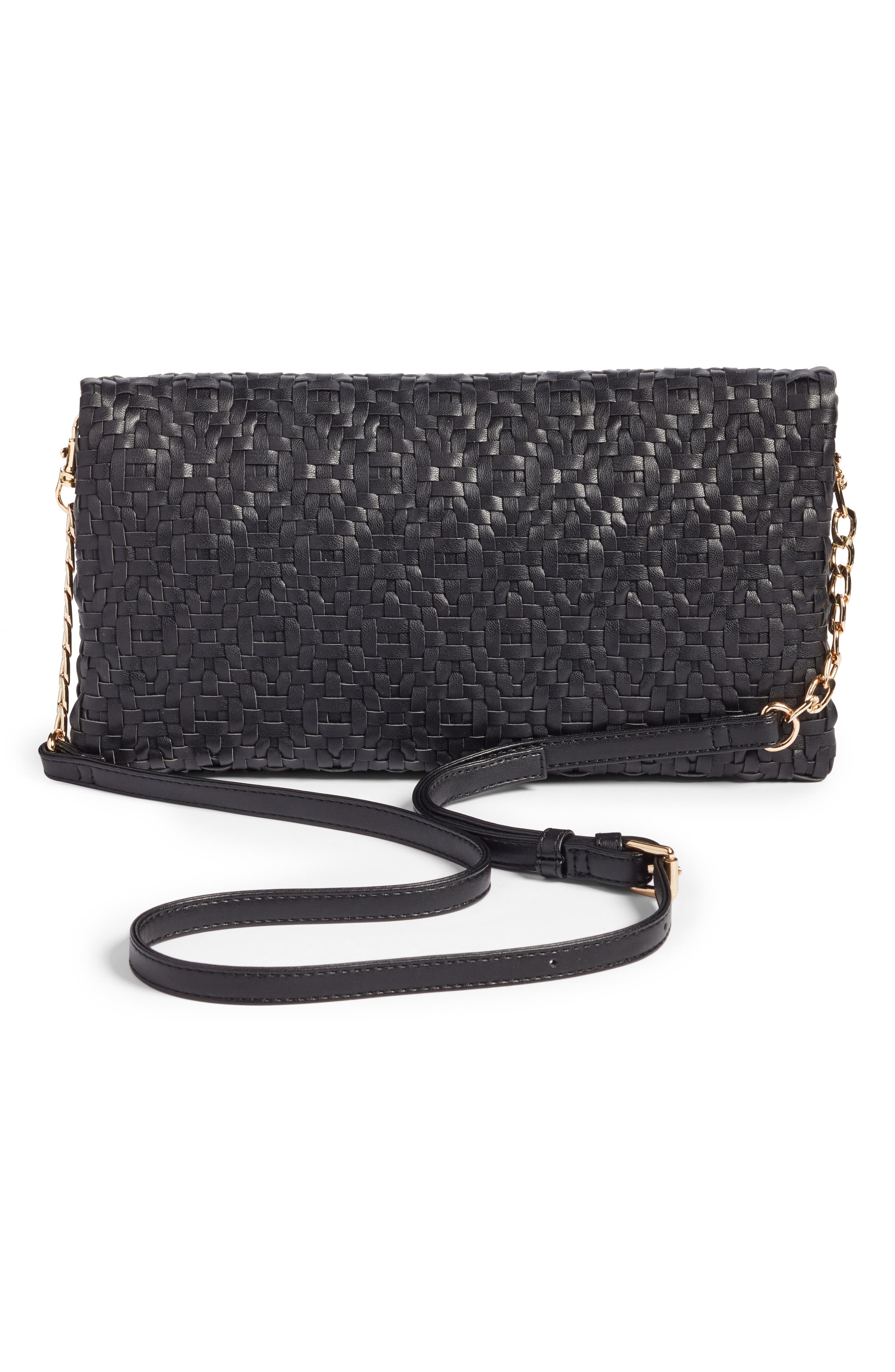 Sole Society Lisbeth Weave Foldover Clutch, Alternate, color, 