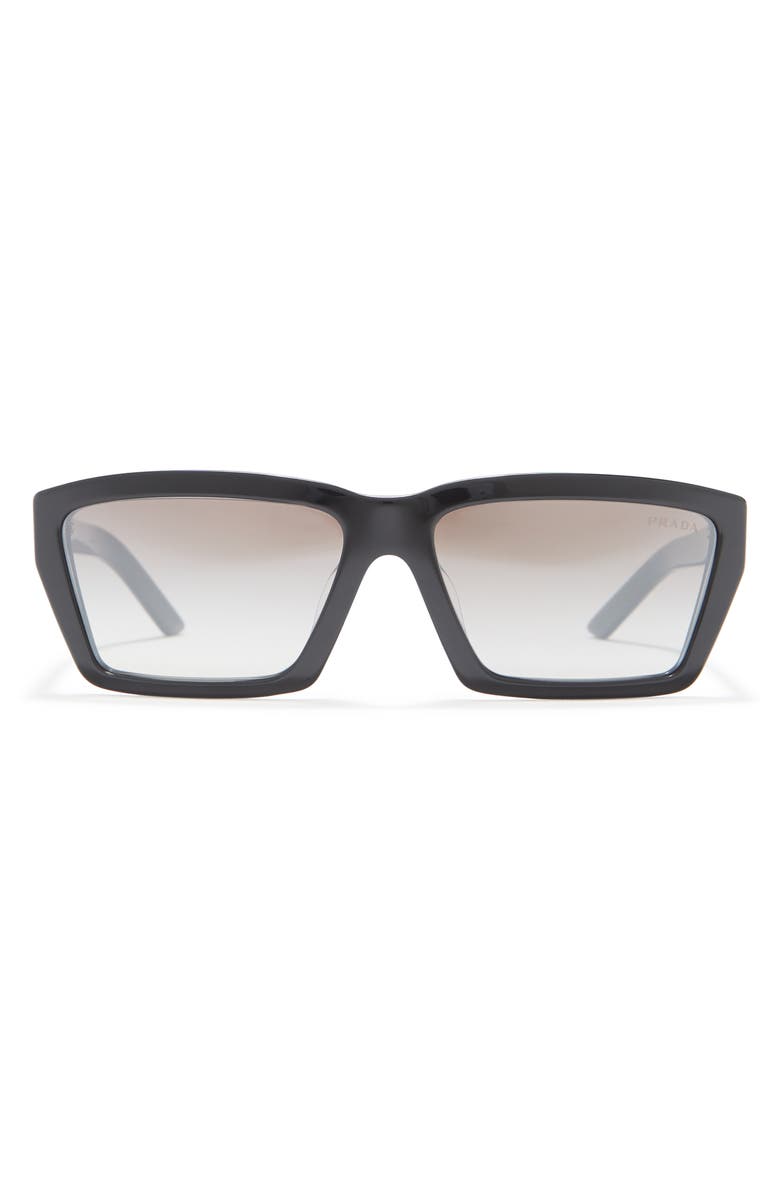 Prada 59mm Rectangle Sunglasses, Main, color,