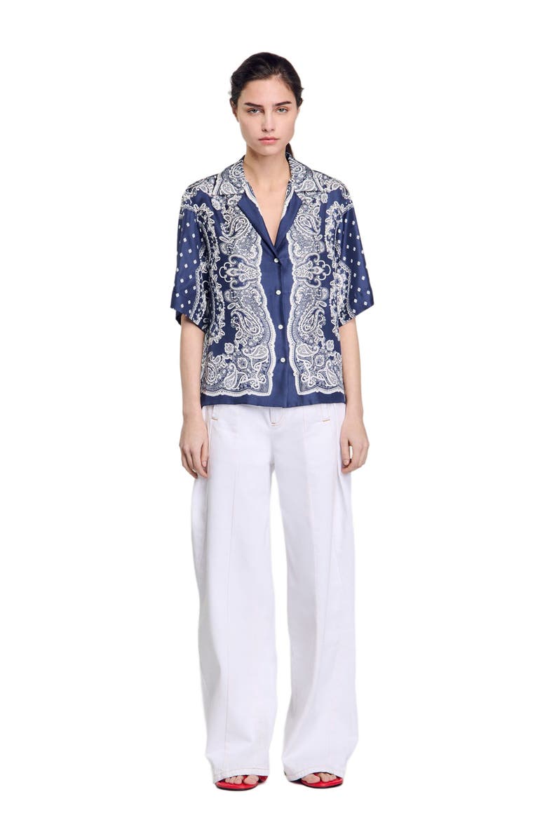SANDRO Bandana print shirt, Alternate, color, 