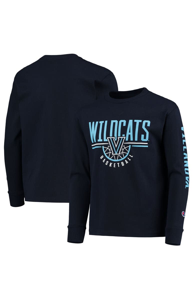 Champion Youth Champion Navy Villanova Wildcats Basketball Long Sleeve T-Shirt, Main, color,