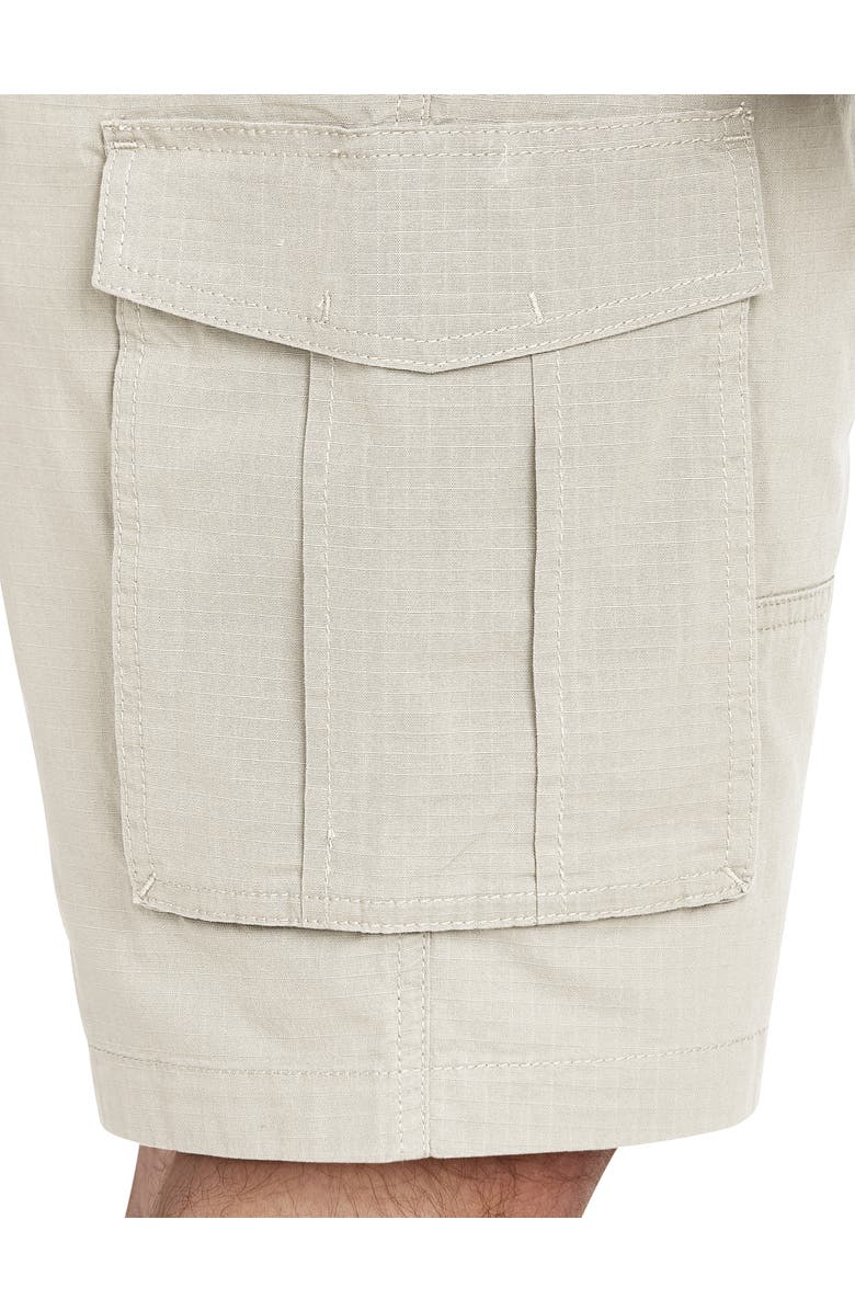 Nautica Big & Tall Stretch Ripstop Cotton Cargo Shorts, Alternate, color, Stone