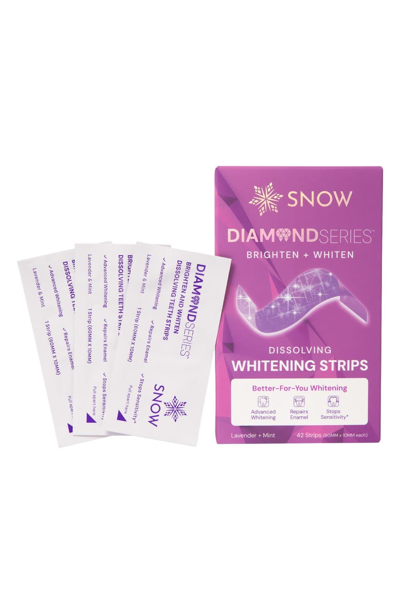 SNOW DiamondSeries<sup>™</sup> Brighten + Whiten Dissolving Whitening Purple Strips, Alternate, color, Purple