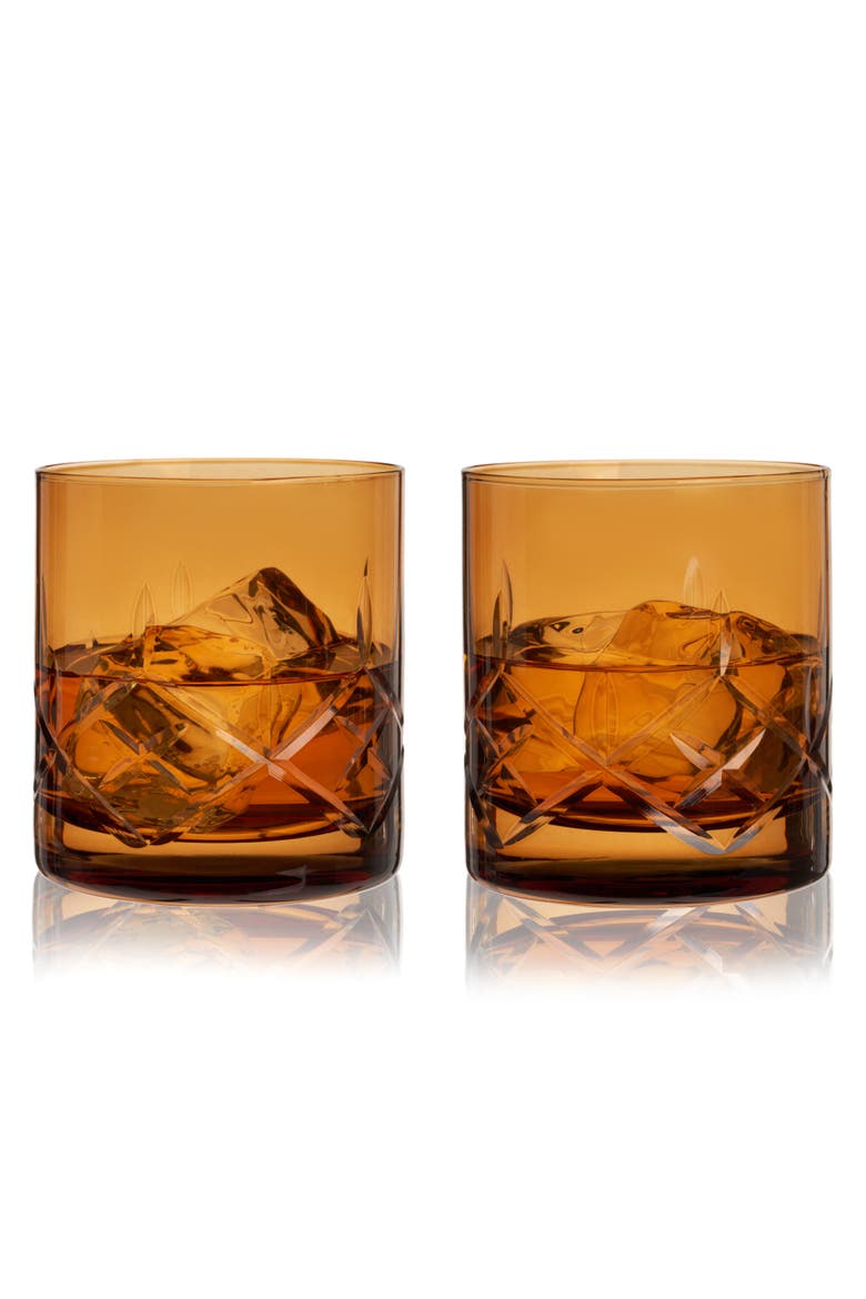 Admiral Crystal Rocks Glasses, Alternate, color, Orange