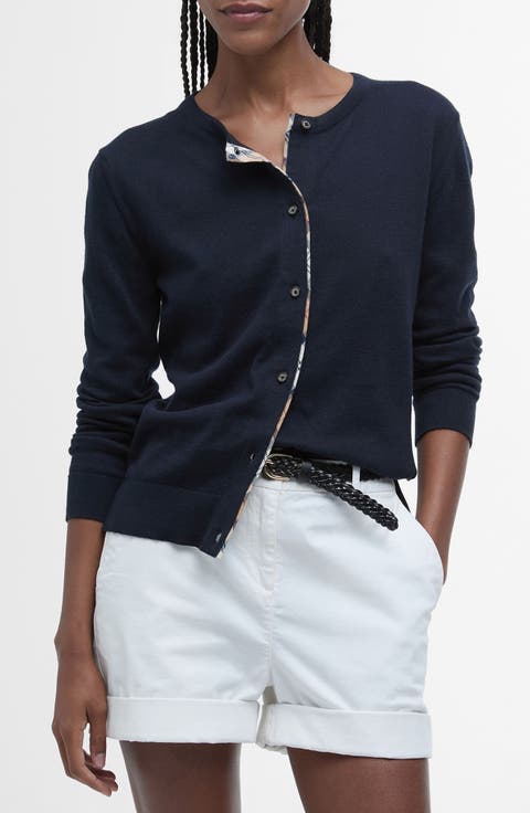 Bredon Tartan Accent Cotton & Cashmere Cardigan