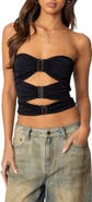 EDIKTED Ariella Cutout Strapless Top