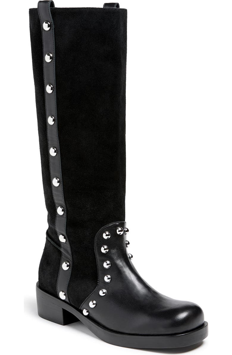 Cinq à Sept Shira Stud Knee High Boot, Main, color, Black