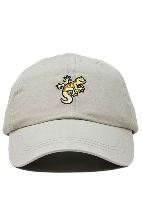 Gecko Embroidered Casual Cap