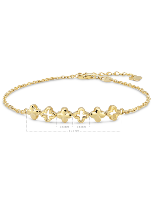 Devata Clover Chain Bracelet In Gold